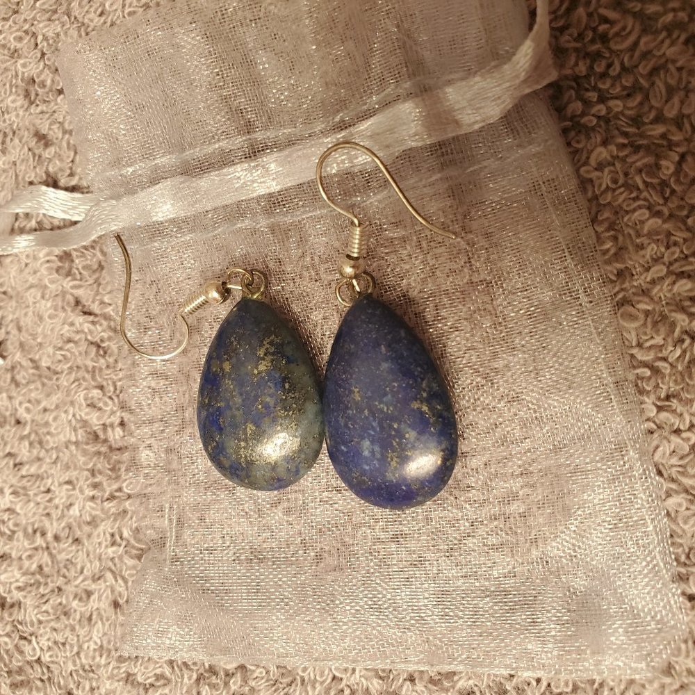 FINAL MAKRDOWN- Blue Stone Teardrop earrings